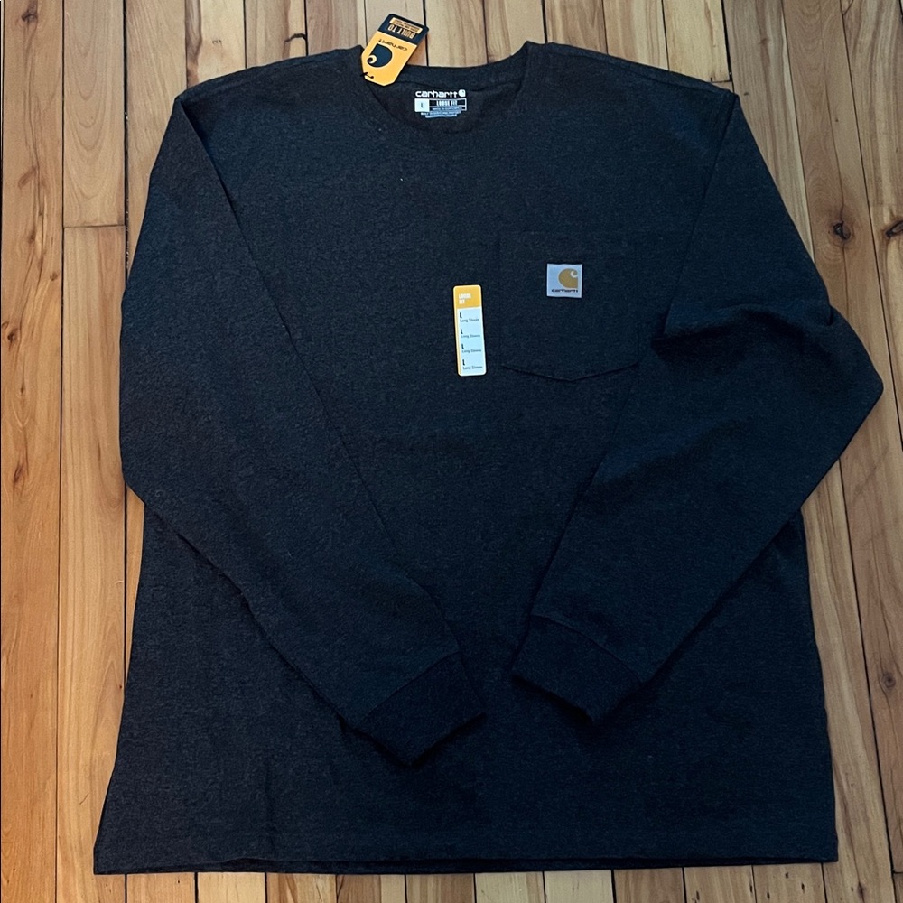 Carhartt Men's Charcoal Long Sleeve Shirt